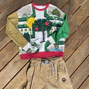 Burberry 360*Graphic Multi texture/Color/BLOCK Sweatshirt🔥Y/14, Women L/XL ❤️☀️